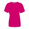 KIDS' SHORT SLEEVED SPORTS T-SHIRT (6/8, Fuchsia)