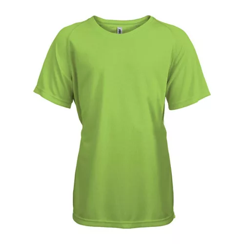 KIDS' SHORT SLEEVED SPORTS T-SHIRT (10/12, Lime)