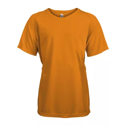 KIDS' SHORT SLEEVED SPORTS T-SHIRT (10/12, Orange)