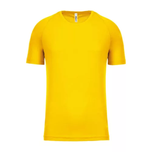 KIDS' SHORT SLEEVED SPORTS T-SHIRT (10/12, True Yellow)