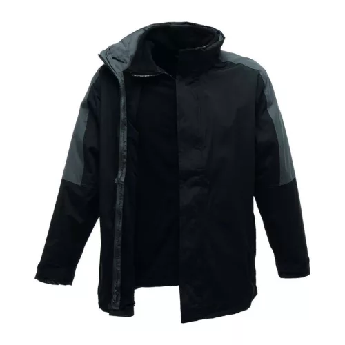 Men'S Defender Iii Waterproof 3-In-1 Jacket (S, Black/Seal Grey)