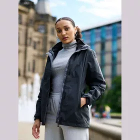   Women'S Defender Iii Waterproof 3-In-1 Jacket (L, Black/Seal Grey)