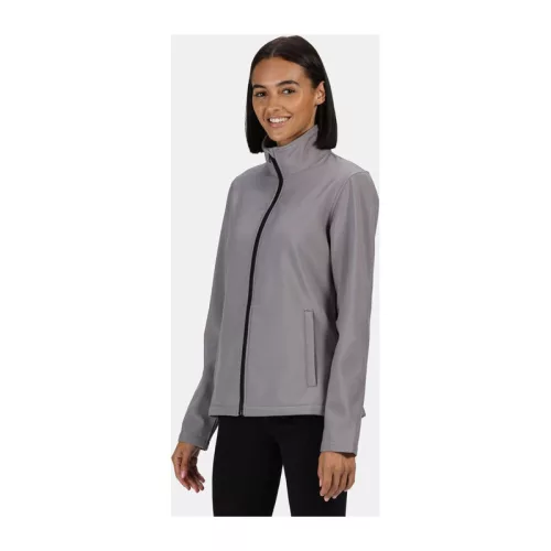 Ablaze Women'S Printable Softshell (XL, Rock Grey/Black)