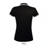 SOL'S PASADENA WOMEN POLO SHIRT (2XL, Black/White)