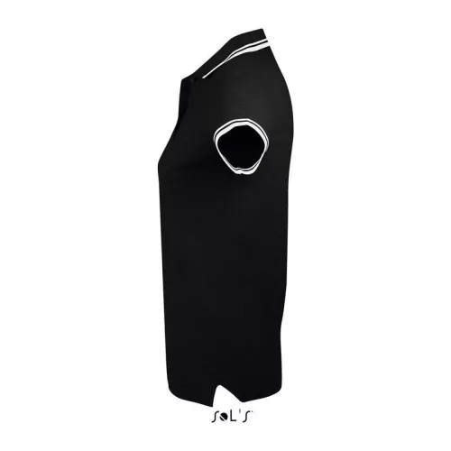 SOL'S PASADENA WOMEN POLO SHIRT (XL, Black/White)