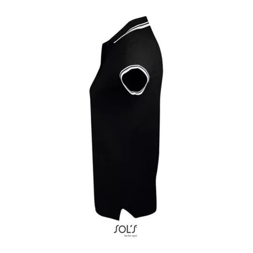 SOL'S PASADENA WOMEN POLO SHIRT (XL, Black/White)
