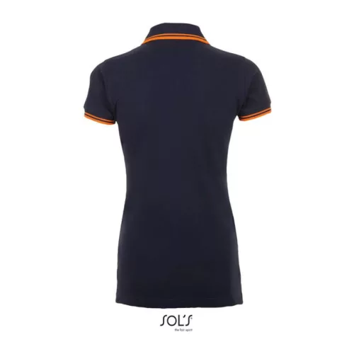 SOL'S PASADENA WOMEN POLO SHIRT (2XL, French Navy/Neon Orange)