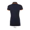 SOL'S PASADENA WOMEN POLO SHIRT (XL, French Navy/Neon Orange)