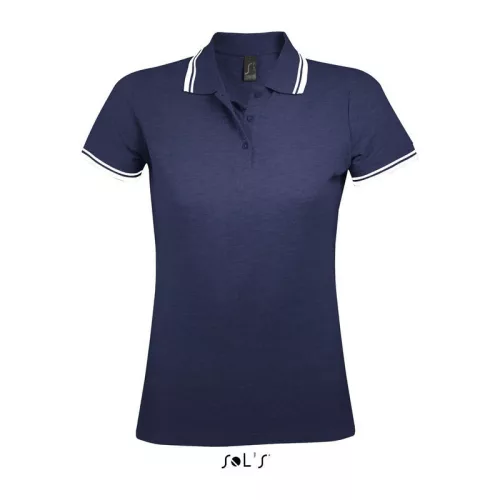 SOL'S PASADENA WOMEN POLO SHIRT (S, French Navy/White)