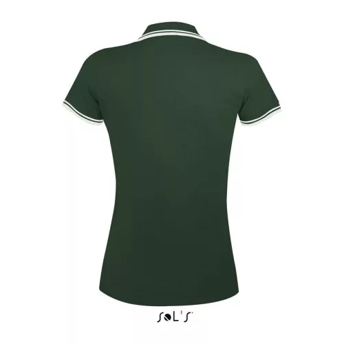 SOL'S PASADENA WOMEN POLO SHIRT (L, Forest Green/White)