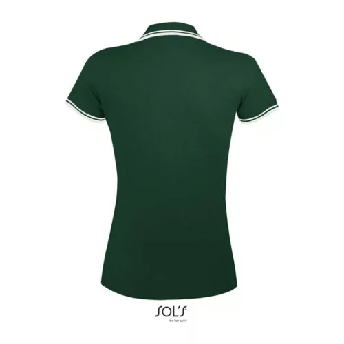 SOL'S PASADENA WOMEN POLO SHIRT (L, Forest Green/White)