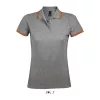 SOL'S PASADENA WOMEN POLO SHIRT (S, Grey Melange/Orange)