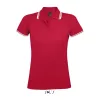 SOL'S PASADENA WOMEN POLO SHIRT (2XL, Red/White)