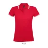 SOL'S PASADENA WOMEN POLO SHIRT (2XL, Red/White)