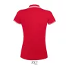 SOL'S PASADENA WOMEN POLO SHIRT (2XL, Red/White)