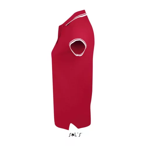 SOL'S PASADENA WOMEN POLO SHIRT (2XL, Red/White)