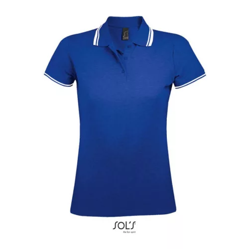 SOL'S PASADENA WOMEN POLO SHIRT (2XL, Royal/White)