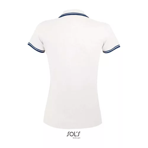 SOL'S PASADENA WOMEN POLO SHIRT (L, White/Navy)