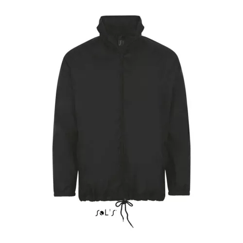 SOL'S SHIFT - UNISEX WATER REPELLENT WINDBREAKER (M, Black)
