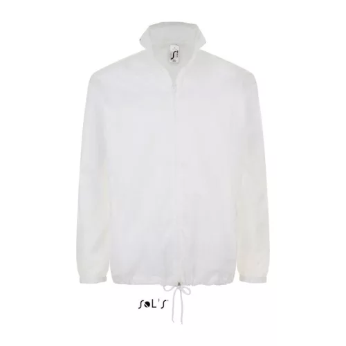 SOL'S SHIFT - UNISEX WATER REPELLENT WINDBREAKER (M, White)