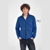 SOL'S TURBO - KNITTED FLEECE JACKET (XS, Bugatti Blue/Navy Pro)