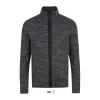SOL'S TURBO - KNITTED FLEECE JACKET (M, Dark Grey/Black)