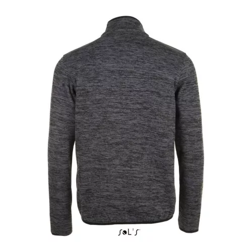 SOL'S TURBO - KNITTED FLEECE JACKET (M, Dark Grey/Black)