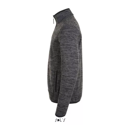 SOL'S TURBO - KNITTED FLEECE JACKET (M, Dark Grey/Black)