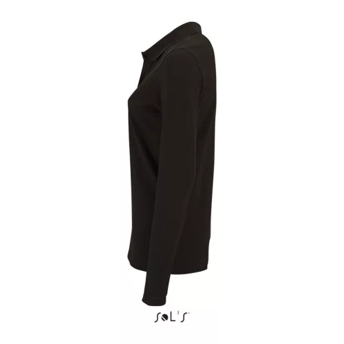 SOL'S PERFECT LSL WOMEN - LONG-SLEEVE PIQUÉ POLO S (2XL, Black)