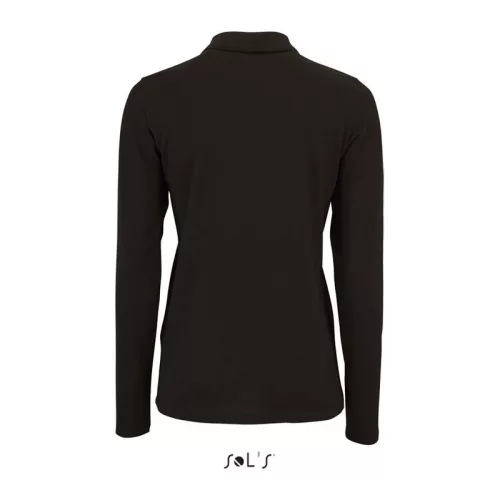 SOL'S PERFECT LSL WOMEN - LONG-SLEEVE PIQUÉ POLO S (XL, Black)