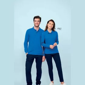   SOL'S PERFECT LSL WOMEN - LONG-SLEEVE PIQUÉ POLO S (2XL, Grey Melange)