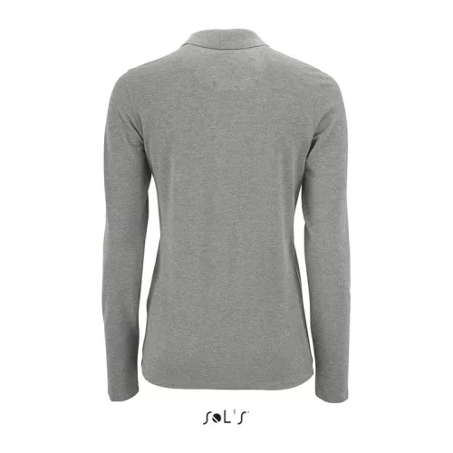 SOL'S PERFECT LSL WOMEN - LONG-SLEEVE PIQUÉ POLO S (XL, Grey Melange)