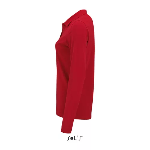 SOL'S PERFECT LSL WOMEN - LONG-SLEEVE PIQUÉ POLO S (L, Red)