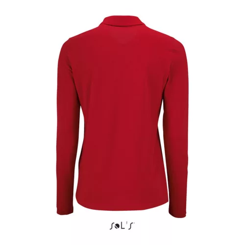 SOL'S PERFECT LSL WOMEN - LONG-SLEEVE PIQUÉ POLO S (M, Red)
