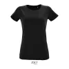 SOL'S REGENT FIT WOMEN - KÖRNYAKÚ TESTHEZÁLLÓ PÓLÓ (XL, Deep Black)