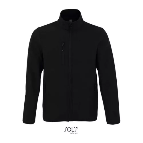 SOL'S RADIAN MEN - SOFTSHELL ZIP JACKET (S, Black)