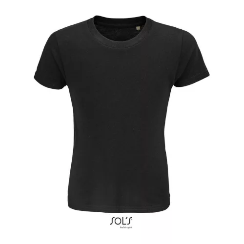 SOL'S CRUSADER KIDS - ROUND-NECK FITTED T-SHIRT (2A, Deep Black)