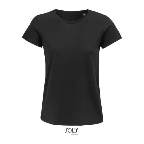 SOL'S CRUSADER WOMEN - ROUND-NECK FITTED T-SHIRT (2XL, Deep Black)
