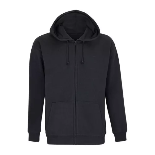 Sol'S Carter - Unisex Full-Zip Hoodie (S, Black)