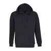 Sol'S Carter - Unisex Full-Zip Hoodie (XL, Black)