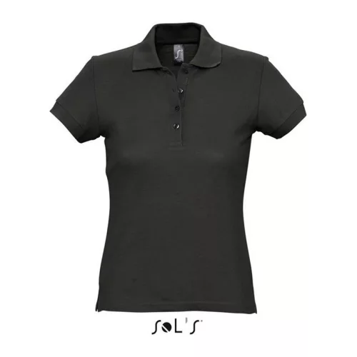 SOL'S PASSION WOMEN POLO SHIRT (M, Black)