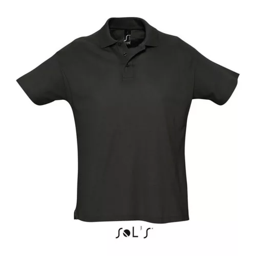 SOL'S SUMMER II MEN POLO SHIRT (XS, Black)