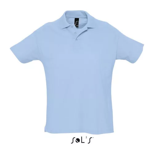 SOL'S SUMMER II MEN POLO SHIRT (L, Sky Blue)