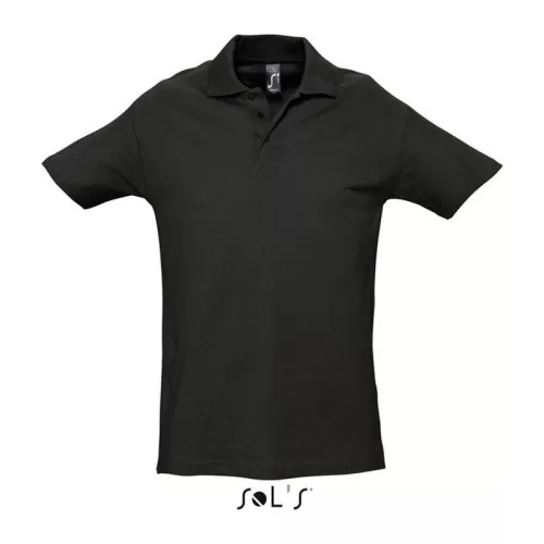 SOL'S SPRING IIMEN’S PIQUE POLO SHIRT (5XL, Black)