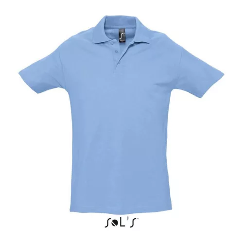 SOL'S SPRING IIMEN’S PIQUE POLO SHIRT (M, Sky Blue)