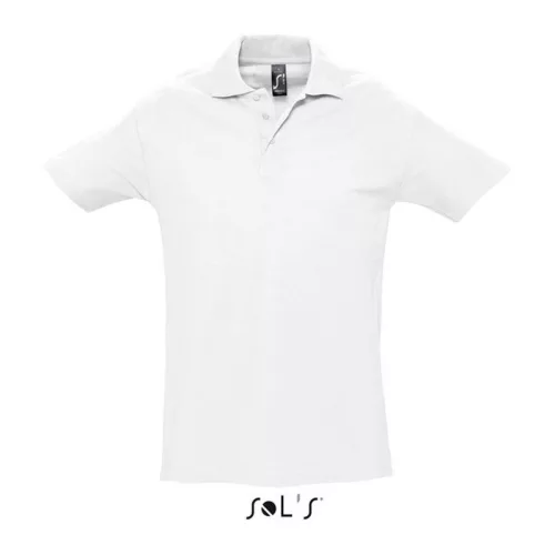 SOL'S SPRING IIMEN’S PIQUE POLO SHIRT (XL, White)