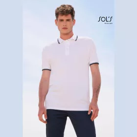 SOL'S PRACTICE MEN - POLO SHIRT (L, White/Navy)