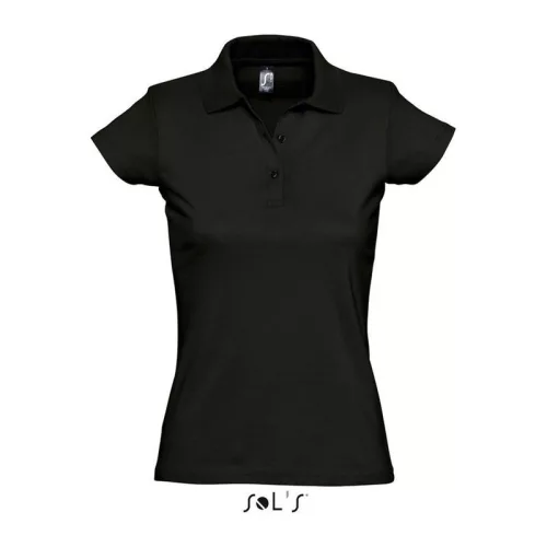 PRESCOTT WOMEN POLO SHIRT (2XL, Deep Black)