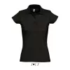 PRESCOTT WOMEN POLO SHIRT (M, Deep Black)