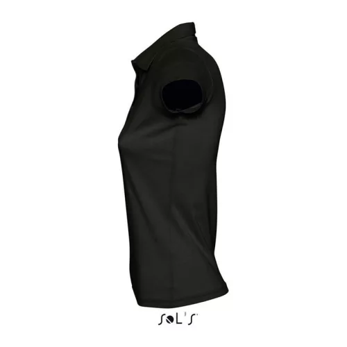 PRESCOTT WOMEN POLO SHIRT (M, Deep Black)